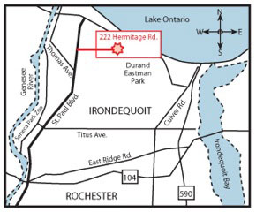 Map to 222 Hermitage Rd